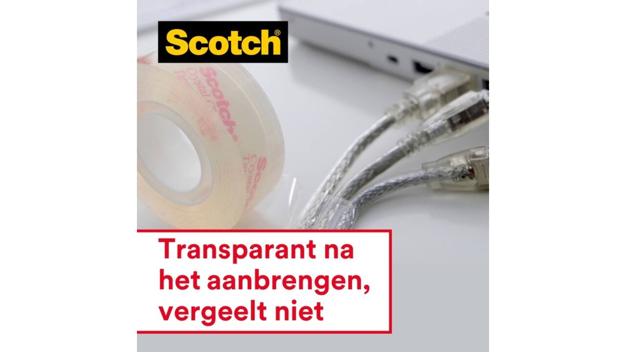 Plakband Scotch Crystal 600 19mmx33m transparant