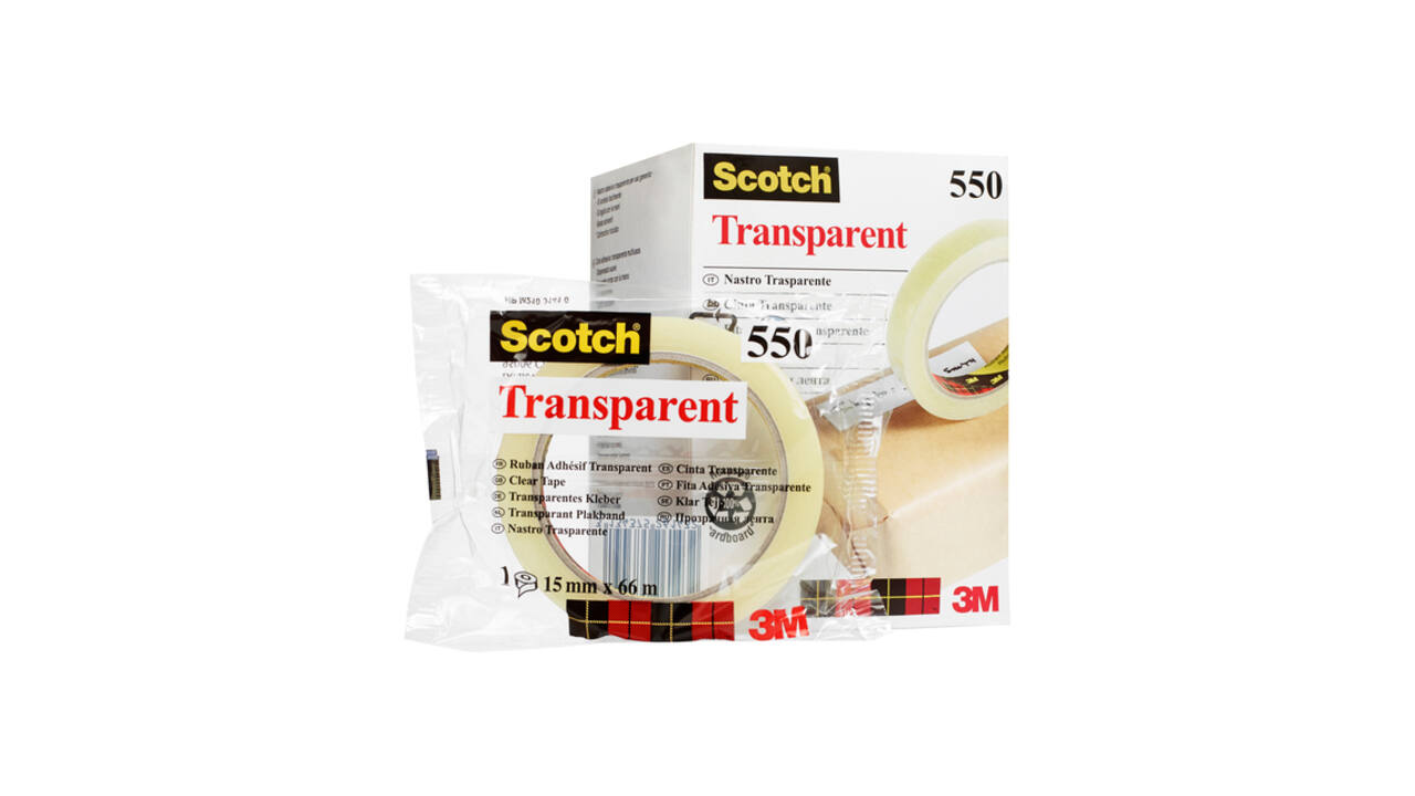 Plakband Scotch 550 15mmx66m transparant