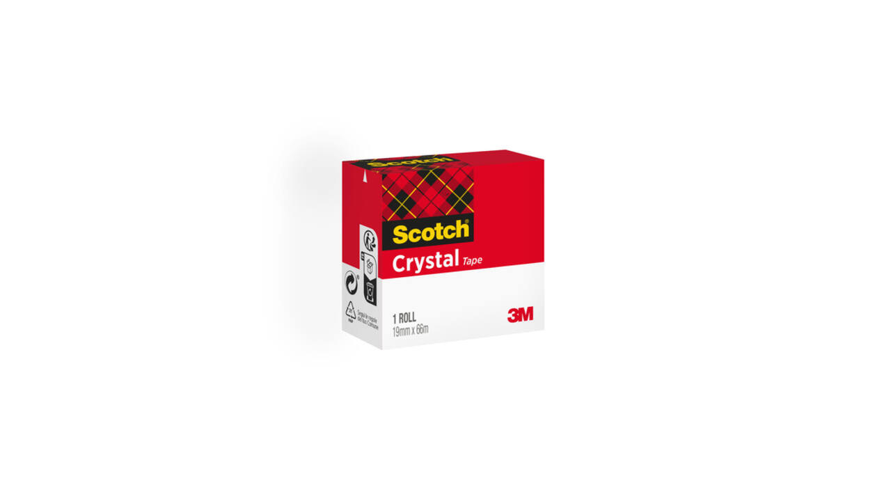 Plakband Scotch Crystal 600 19mmx66m transparant