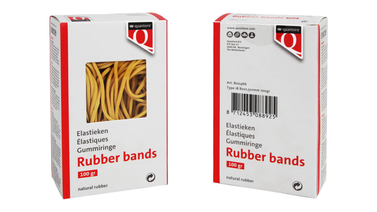 Elastiek Quantore 18 80x1,5x1mm 100gram