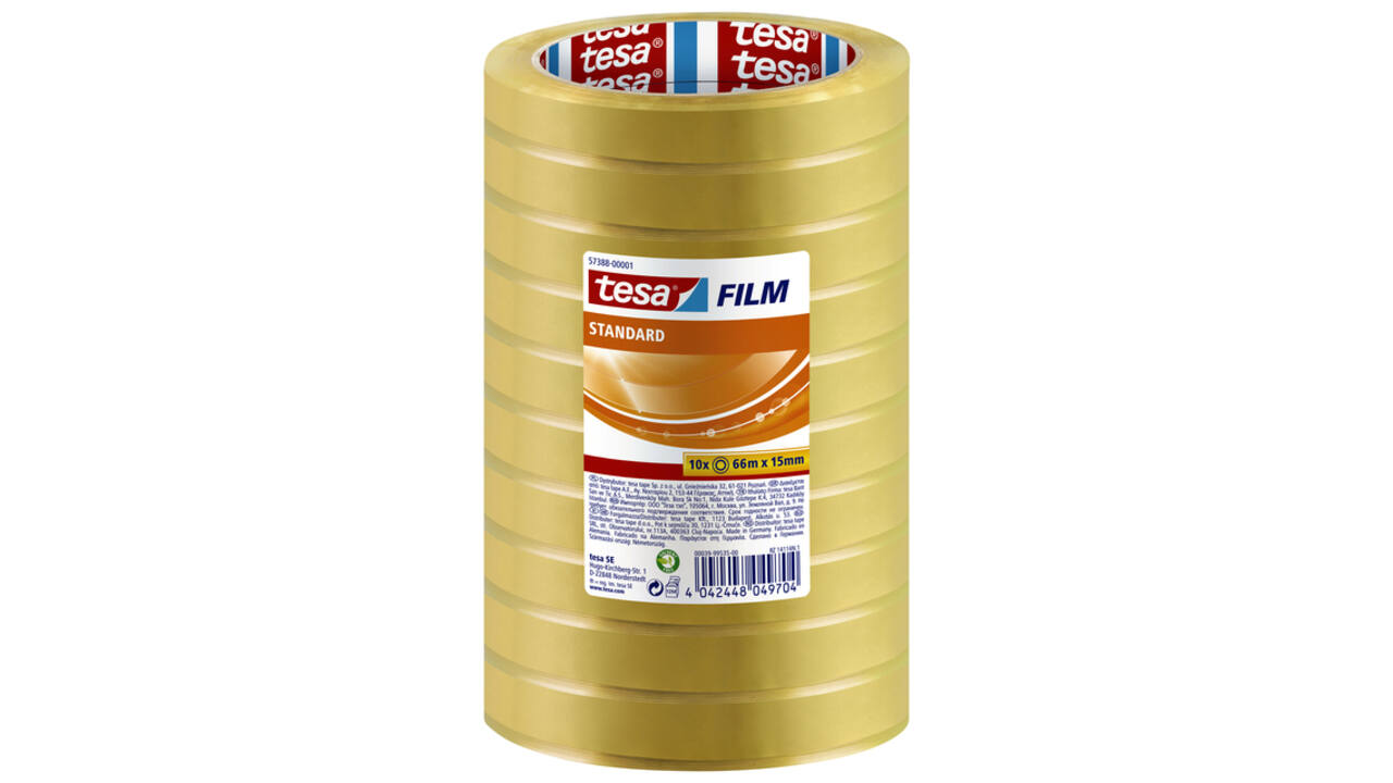 Plakband tesafilm® standaard 66mx15mm transparant