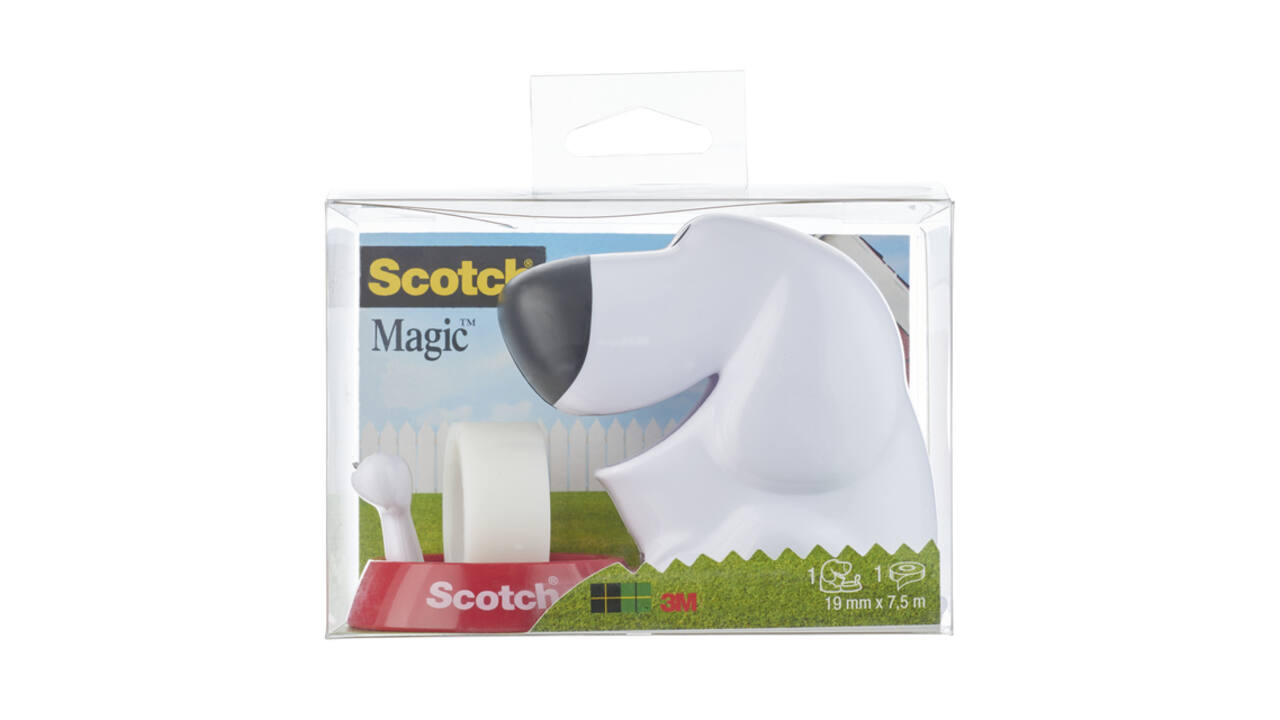 Plakbandhouder Scotch C31 hond + 1rol 19mmx7.5m