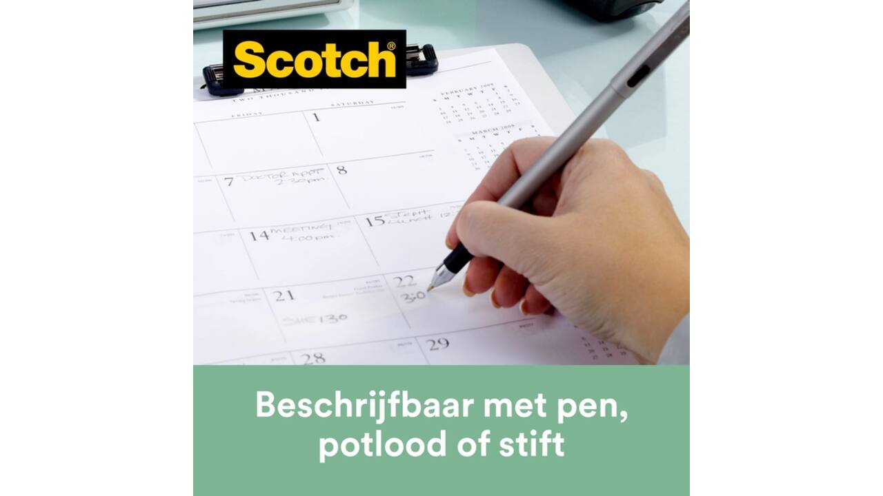 Plakbandhouder Scotch C38 recycled zwart + 3rol magic tape 900 19mmx33m