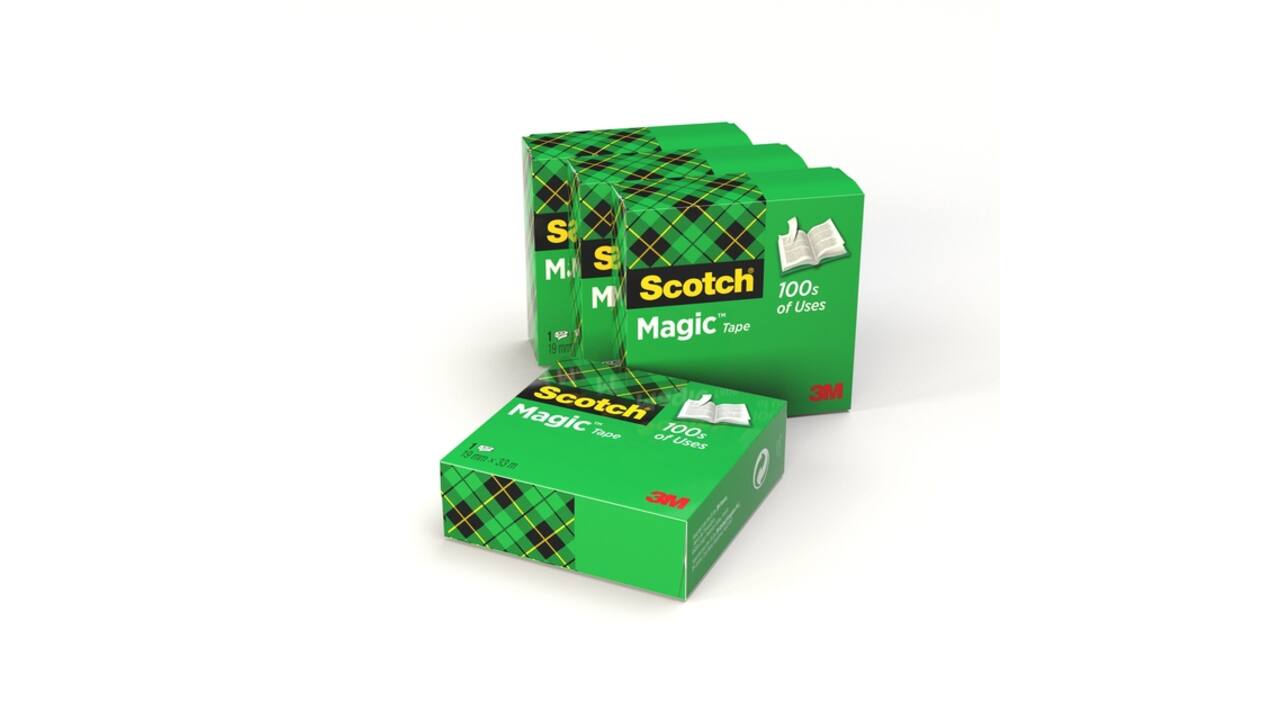 Plakband Scotch Magic 810 19mmx33m onzichtbaar transparant  4 rollen
