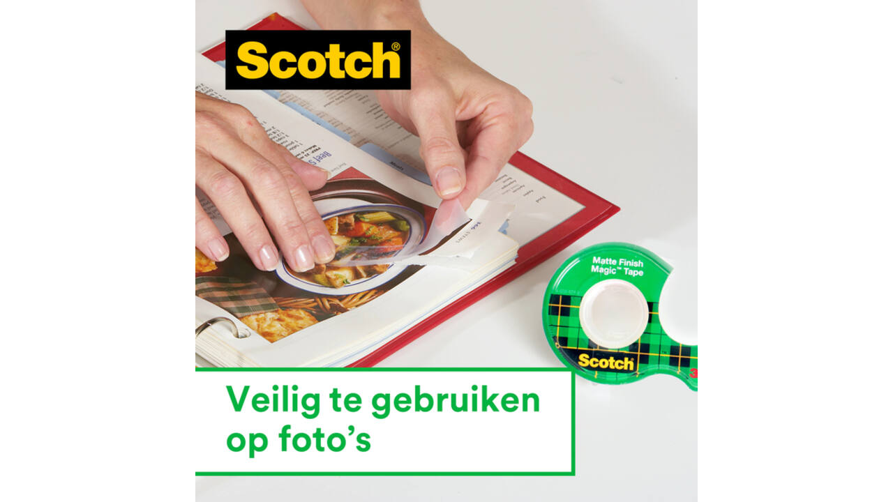 Plakband Scotch Magic 810 19mmx33m onzichtbaar transparant  4 rollen