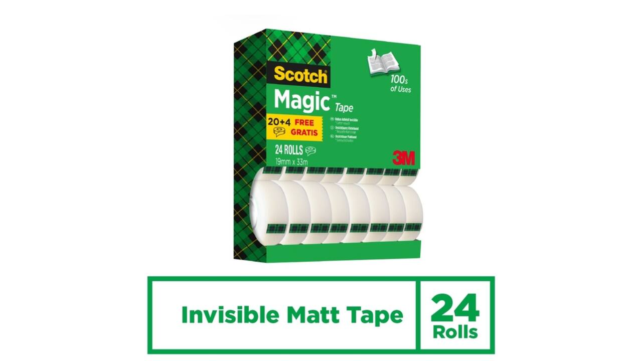 Plakband Scotch Magic 810 19mmx33m onzichtbaar mat 20+4 gratis