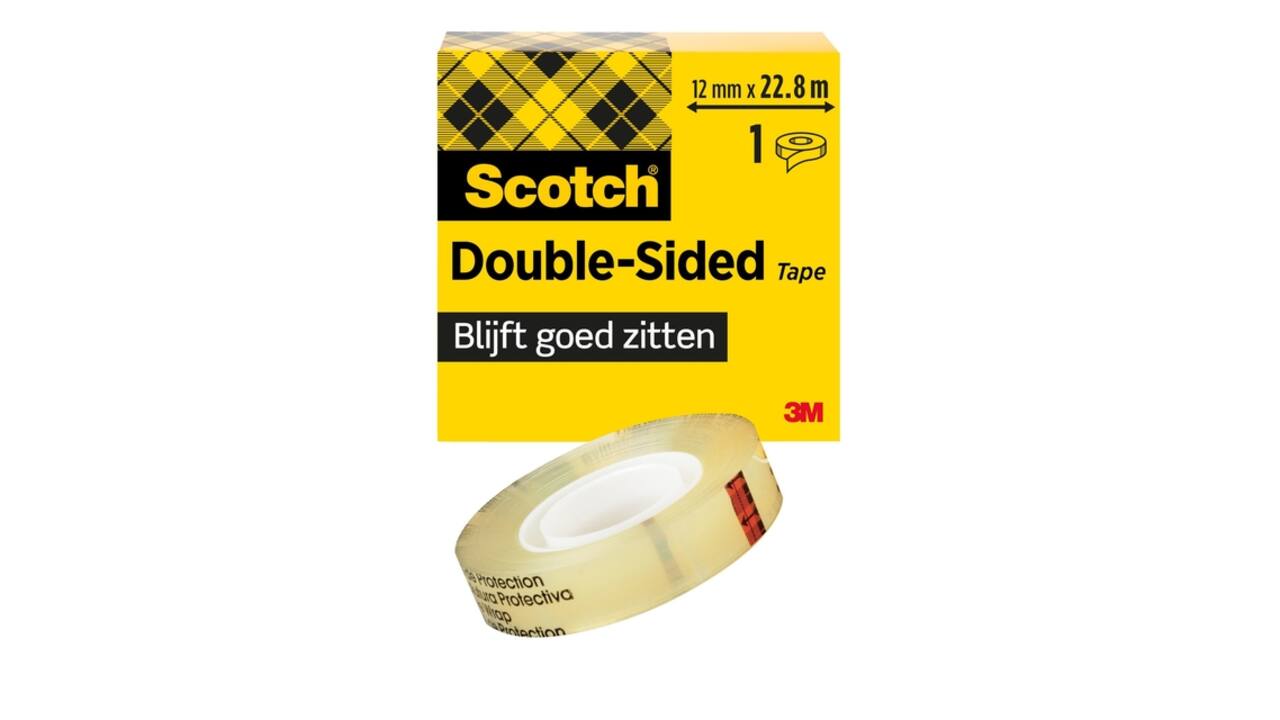 Plakband Scotch 665 12mmx22.8m dubbelzijdig