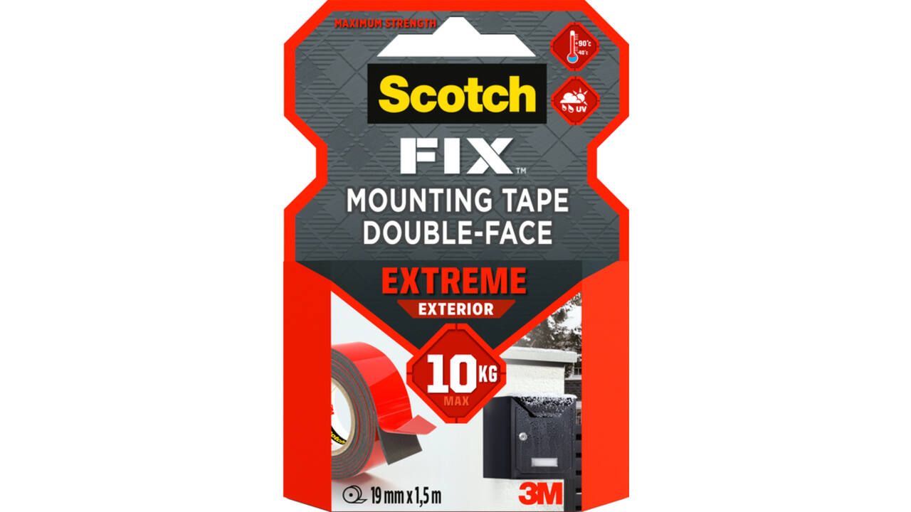 Plakband Scotch Extreme Exterior 19mm x 1,5m dubbelzijdig