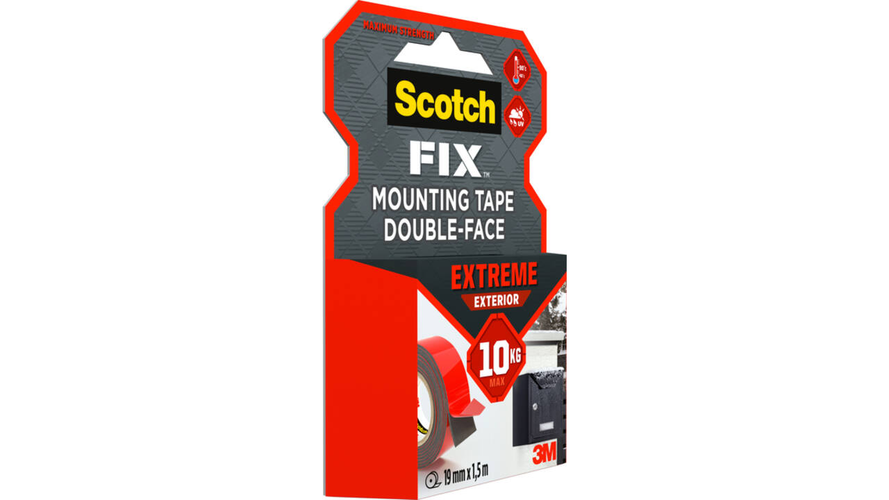 Plakband Scotch Extreme Exterior 19mm x 1,5m dubbelzijdig