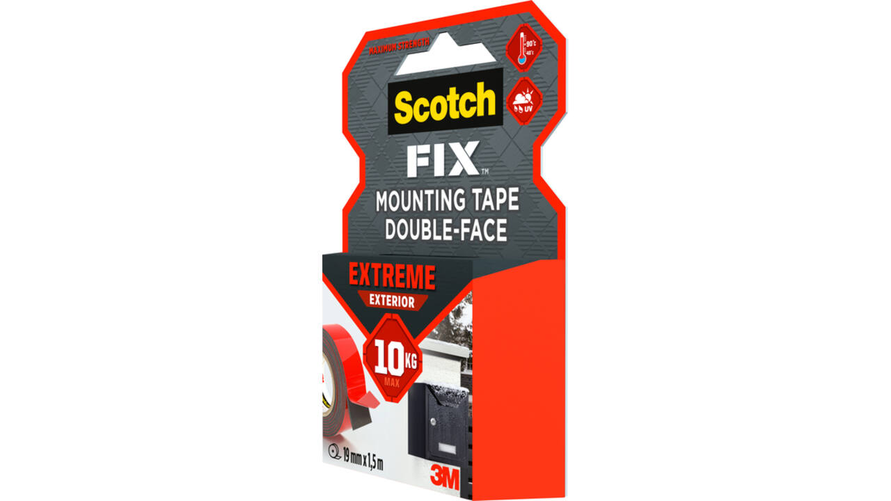 Plakband Scotch Extreme Exterior 19mm x 1,5m dubbelzijdig