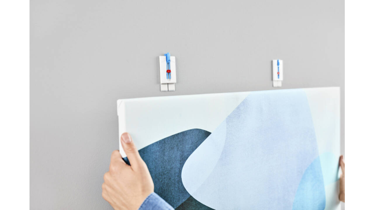 Klevende spijker tesa® canvas- behang en pleisterwerk 2kg wit 2 stuks