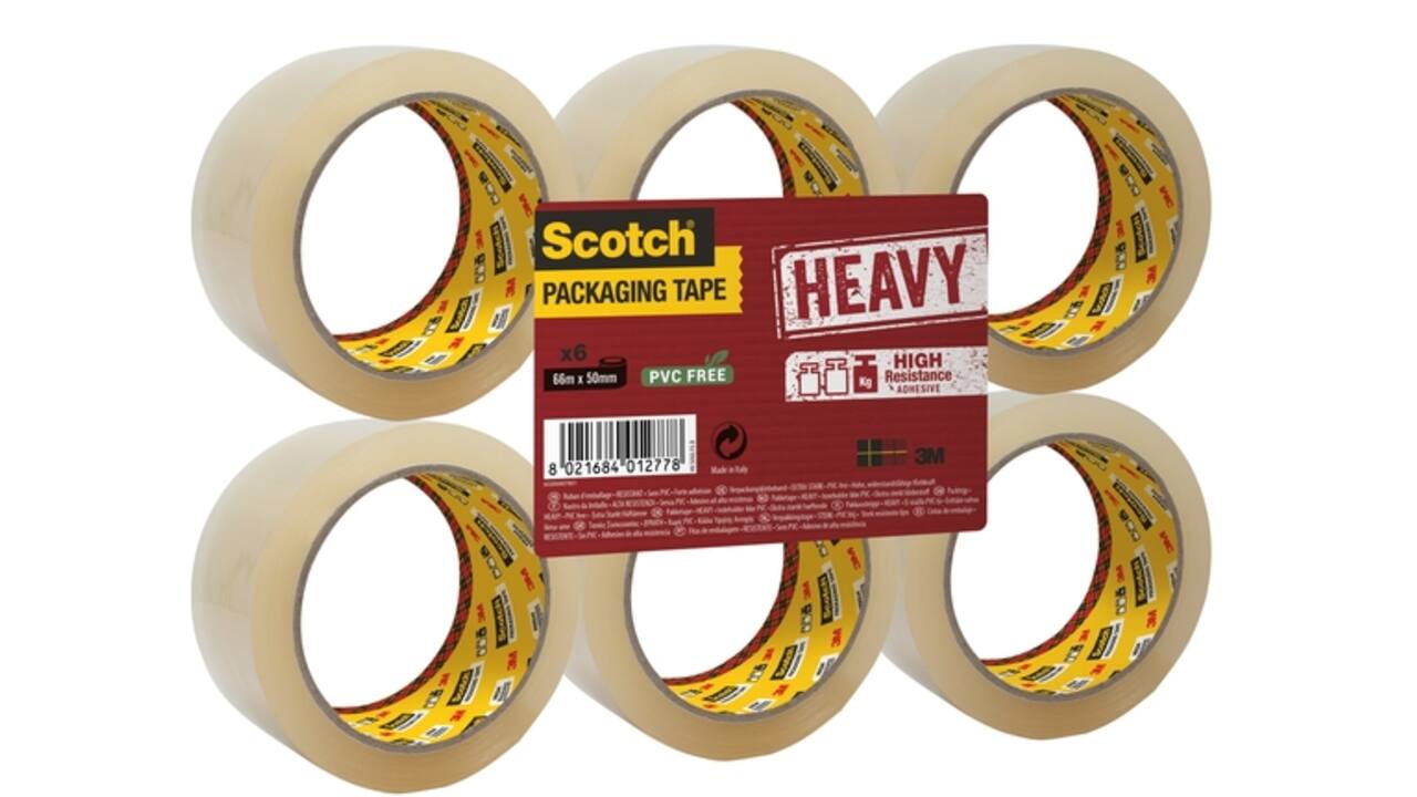 Verpakkingstape Scotch Secure Seal 50mmx66m transparant 6 rollen