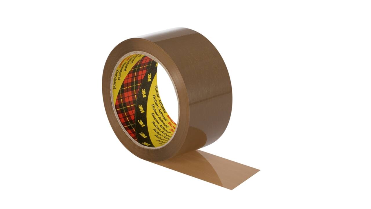Verpakkingstape Scotch 371 50mmx66m bruin PP 6 rollen