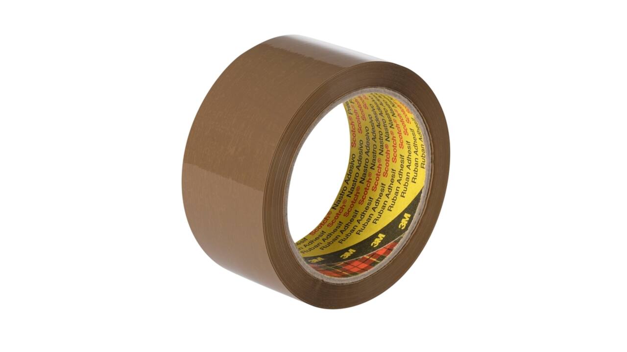 Verpakkingstape Scotch 371 50mmx66m bruin PP 6 rollen