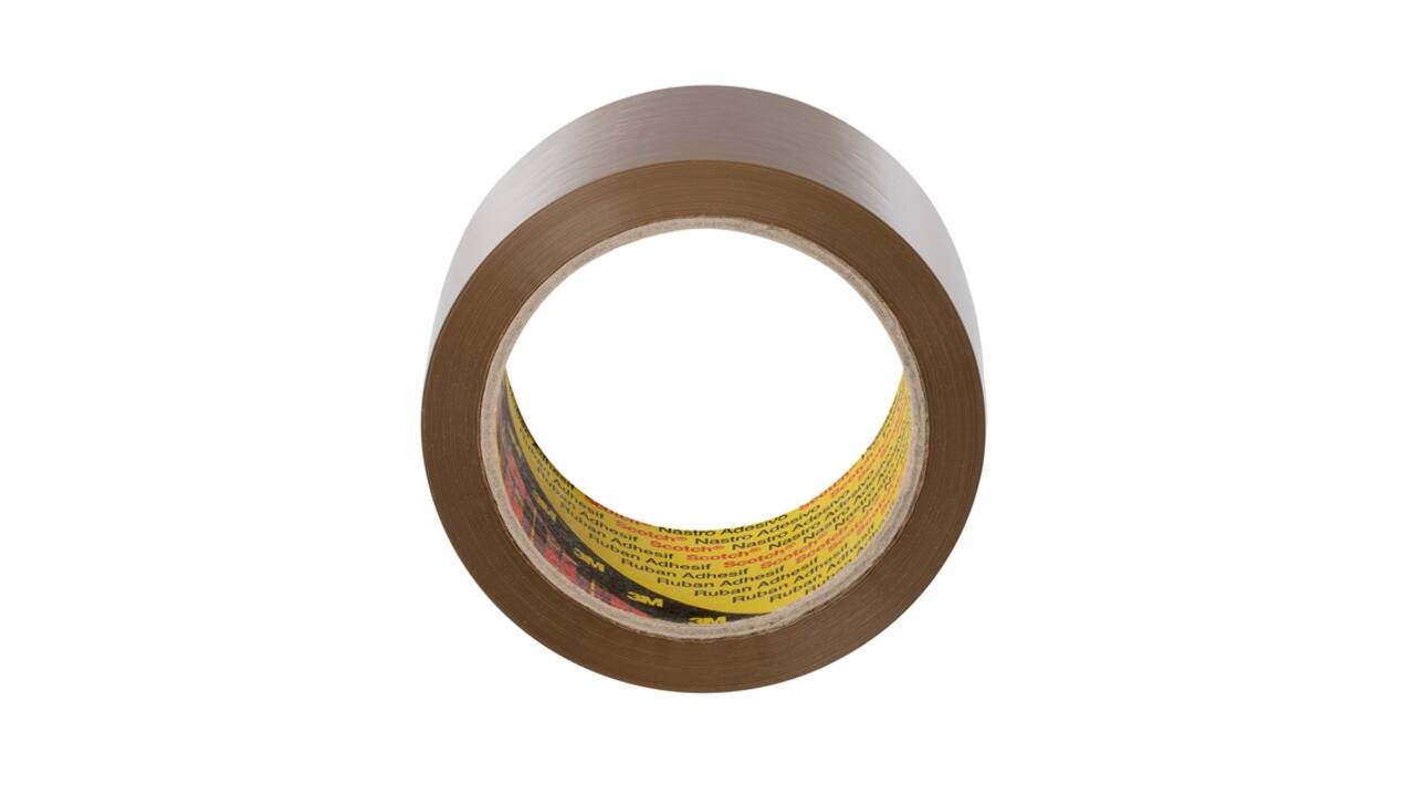 Verpakkingstape Scotch 371 50mmx66m bruin PP 6 rollen