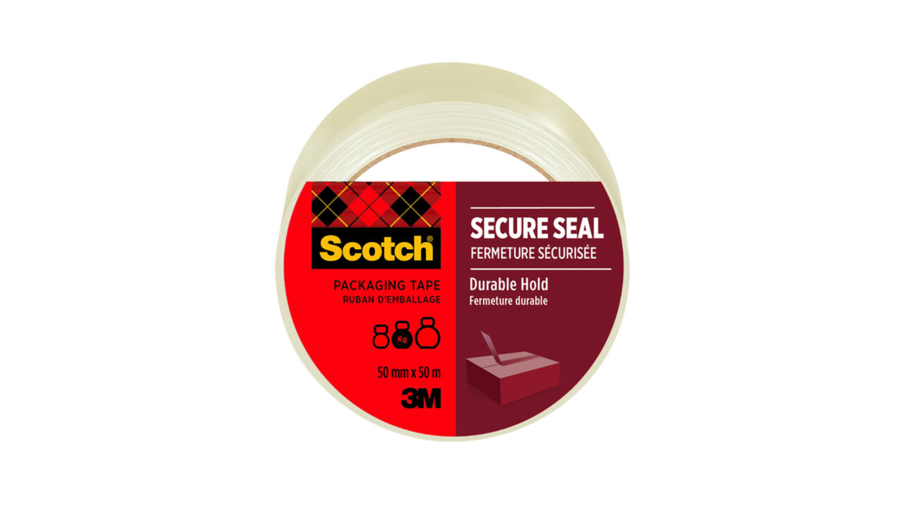 Verpakkingstape Scotch Secure Seal 50mmx50m transparant