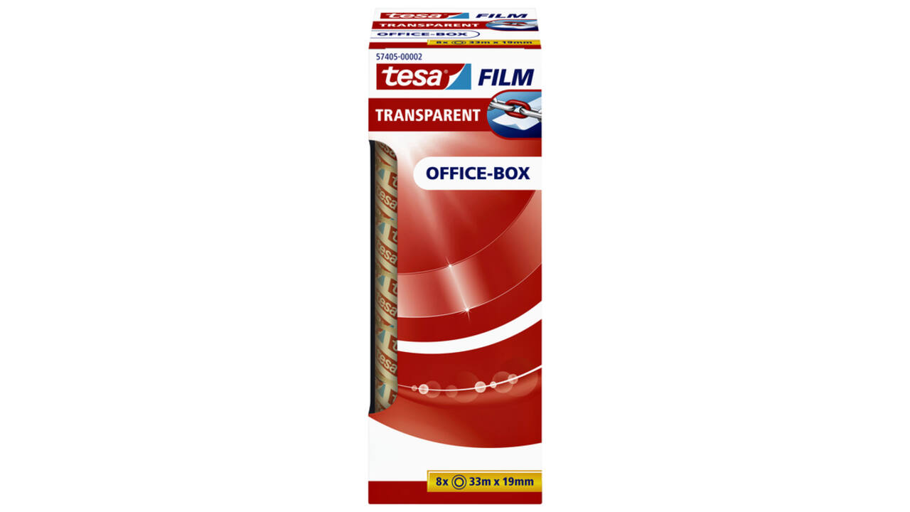 Plakband tesafilm® 33mx19mm transparant 8 rollen