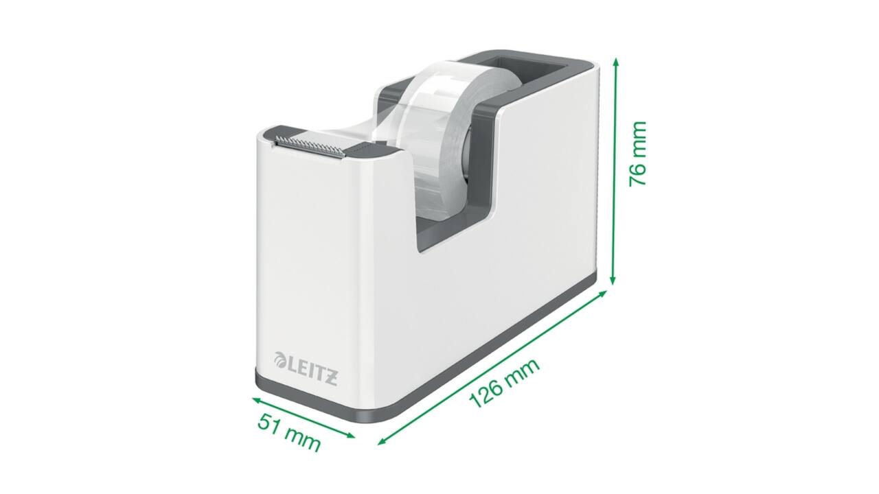 Plakbandhouder Leitz WOW wit/grijs
