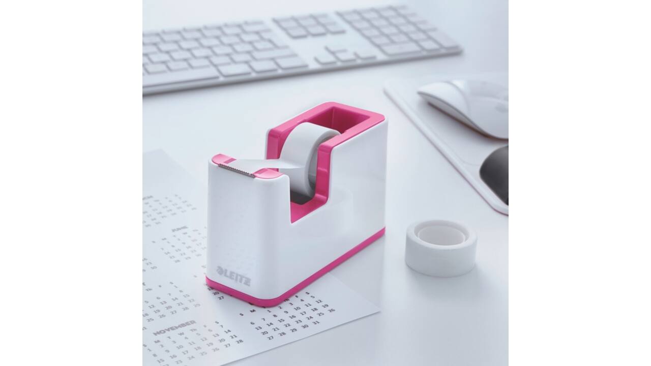 Plakbandhouder Leitz WOW wit/roze