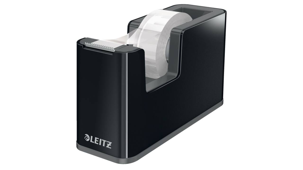 Plakbandhouder Leitz duokleur zwart/grijs