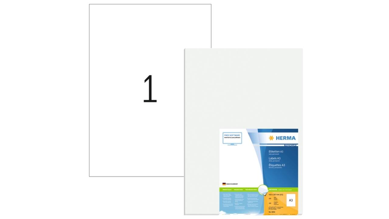 Etiket HERMA 8692 A3 420x297mm 100 stuks
