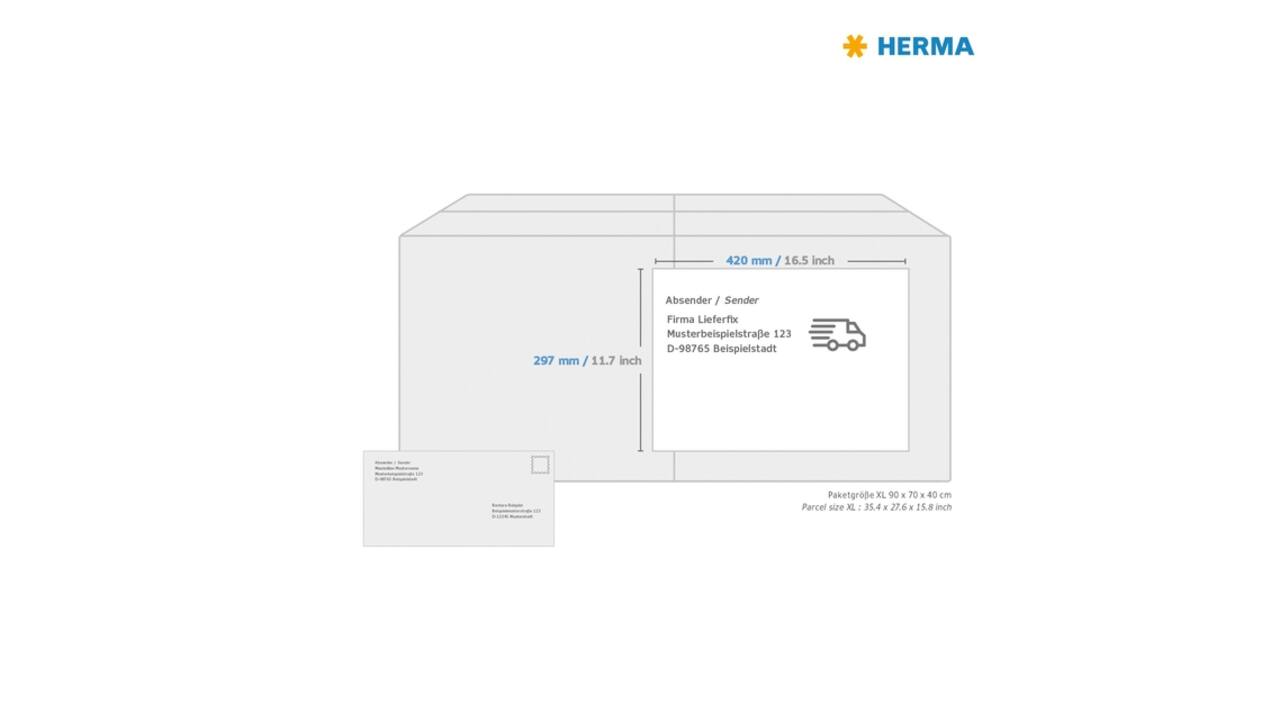 Etiket HERMA 8692 A3 420x297mm 100 stuks