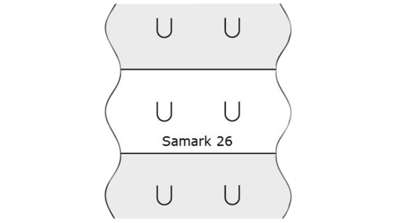 Prijsetiket 12x26mm Sato Samark wit afneembaar