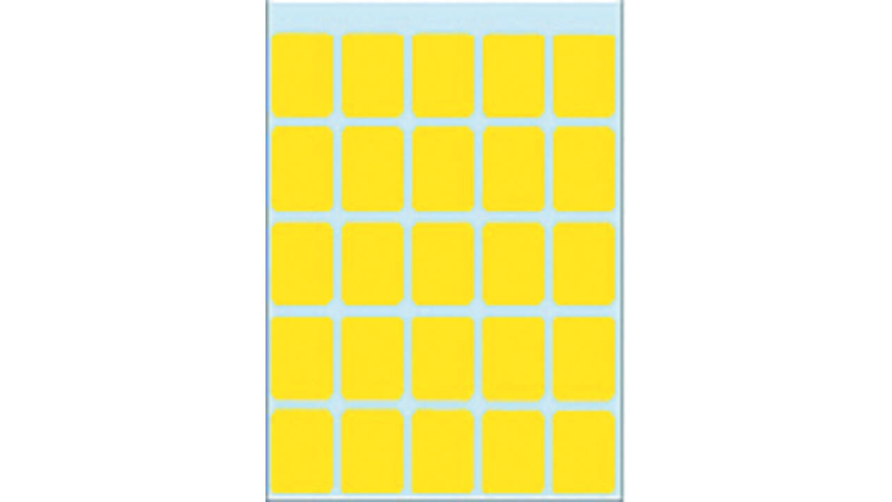 Etiket herma 3661 15x20mm geel 125stuks
