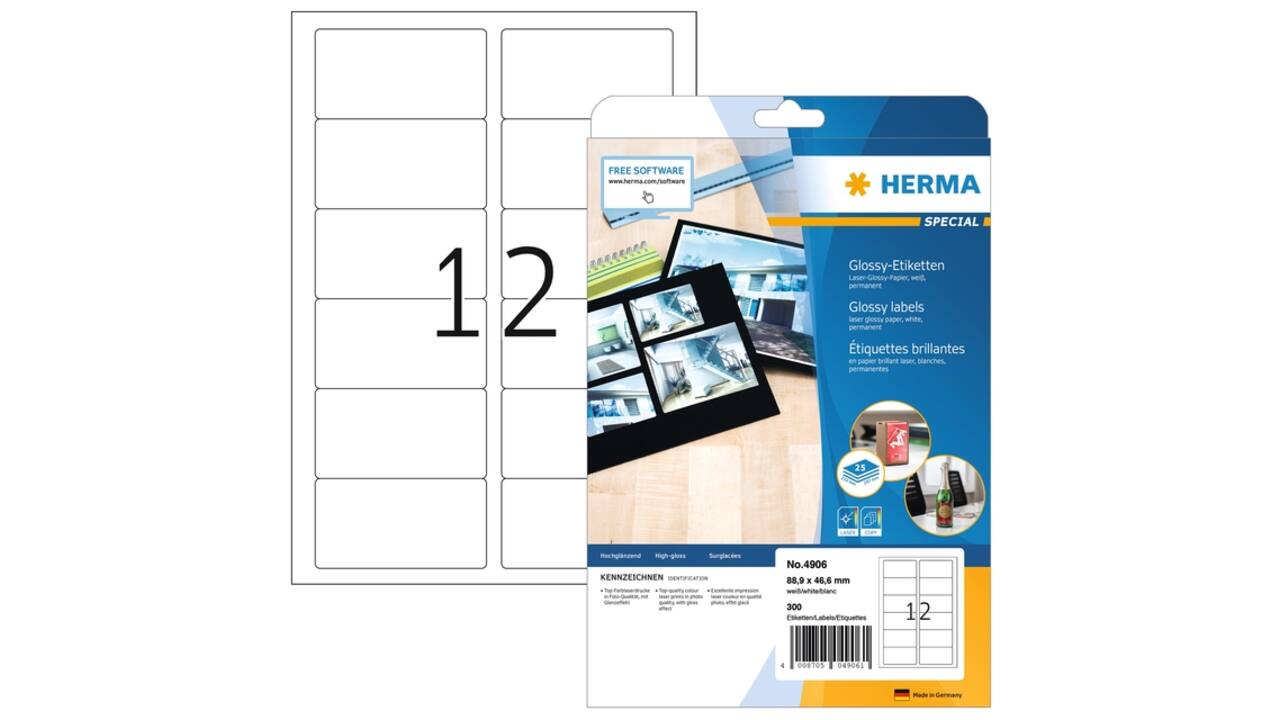 Etiket HERMA 4609 52.5x21.2mm premium wit 11200 stuks