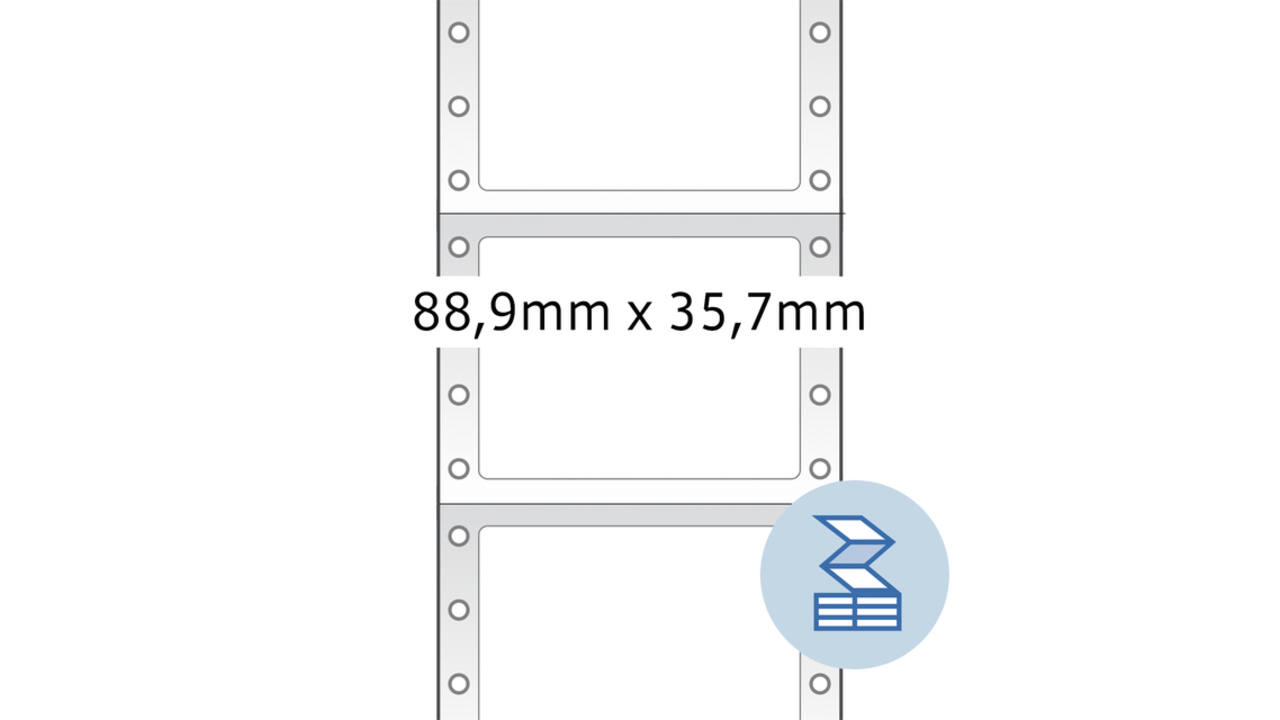 Etiket HERMA 8161 88.9x35.7mm 1-baans wit 2000 stuks