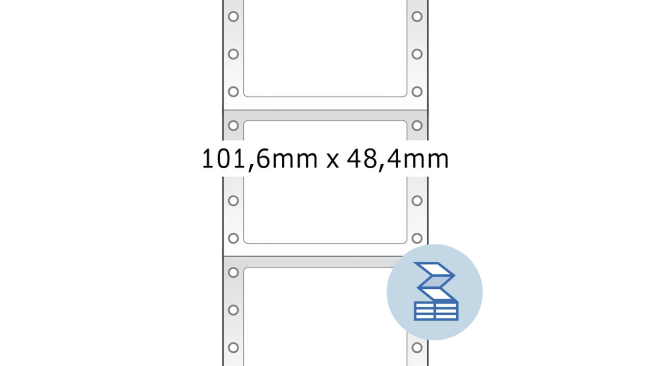 Etiket HERMA 8163 101.6x48.4mm 1-baans wit 2000 stuks