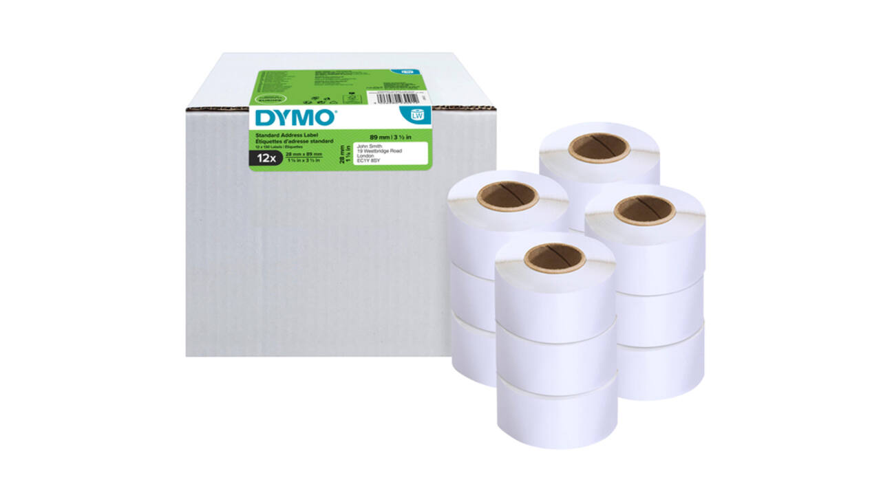 Etiket Dymo LabelWriter adressering 28x89mm 12 rollen á 130 stuks wit