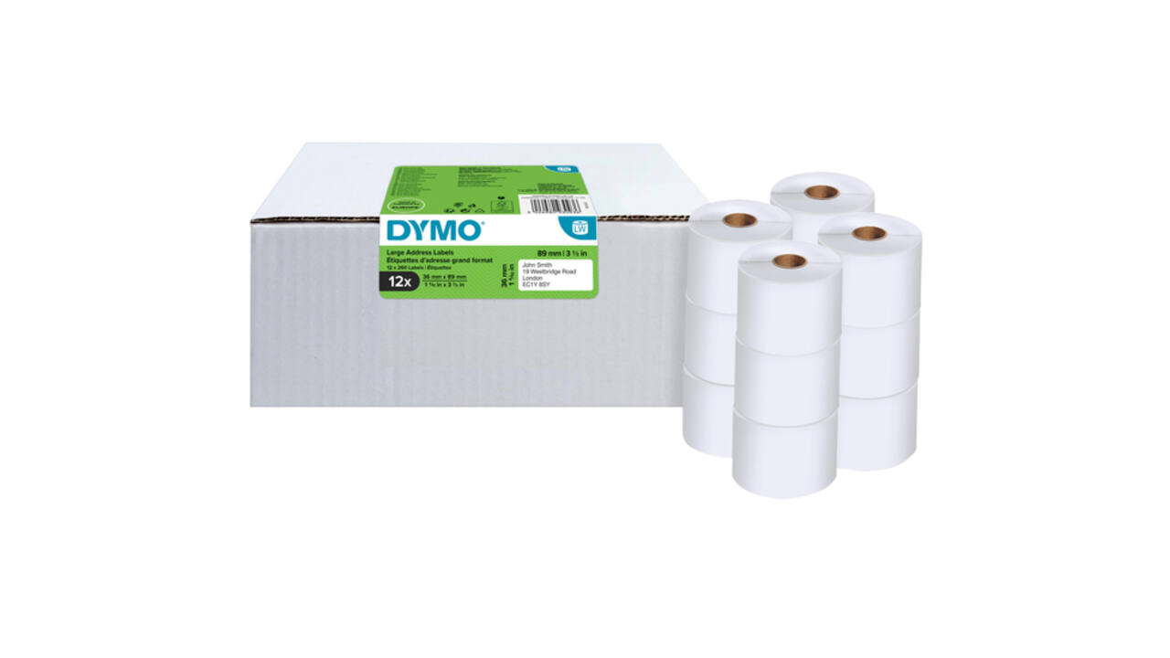 Etiket Dymo LabelWriter adressering 36x89mm 12 rollen á 260 stuks wit
