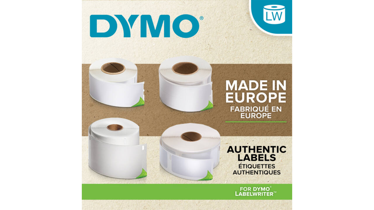 Etiket Dymo LabelWriter multifunctioneel 32x57mm 12 rollen á 1000 stuks wit