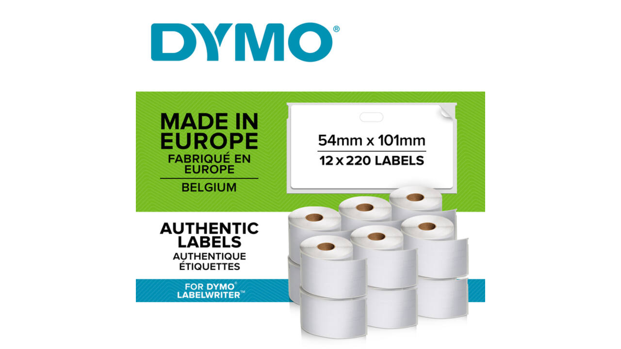 Etiket Dymo LabelWriter multifunctioneel 32x57mm 12 rollen á 1000 stuks wit