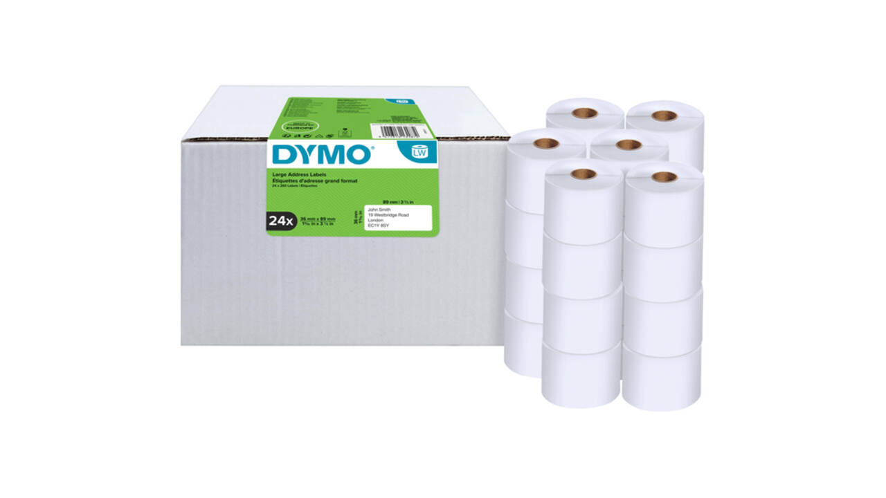 Etiket Dymo LabelWriter adressering 36x89mm 24 rollen á 260 stuks wit