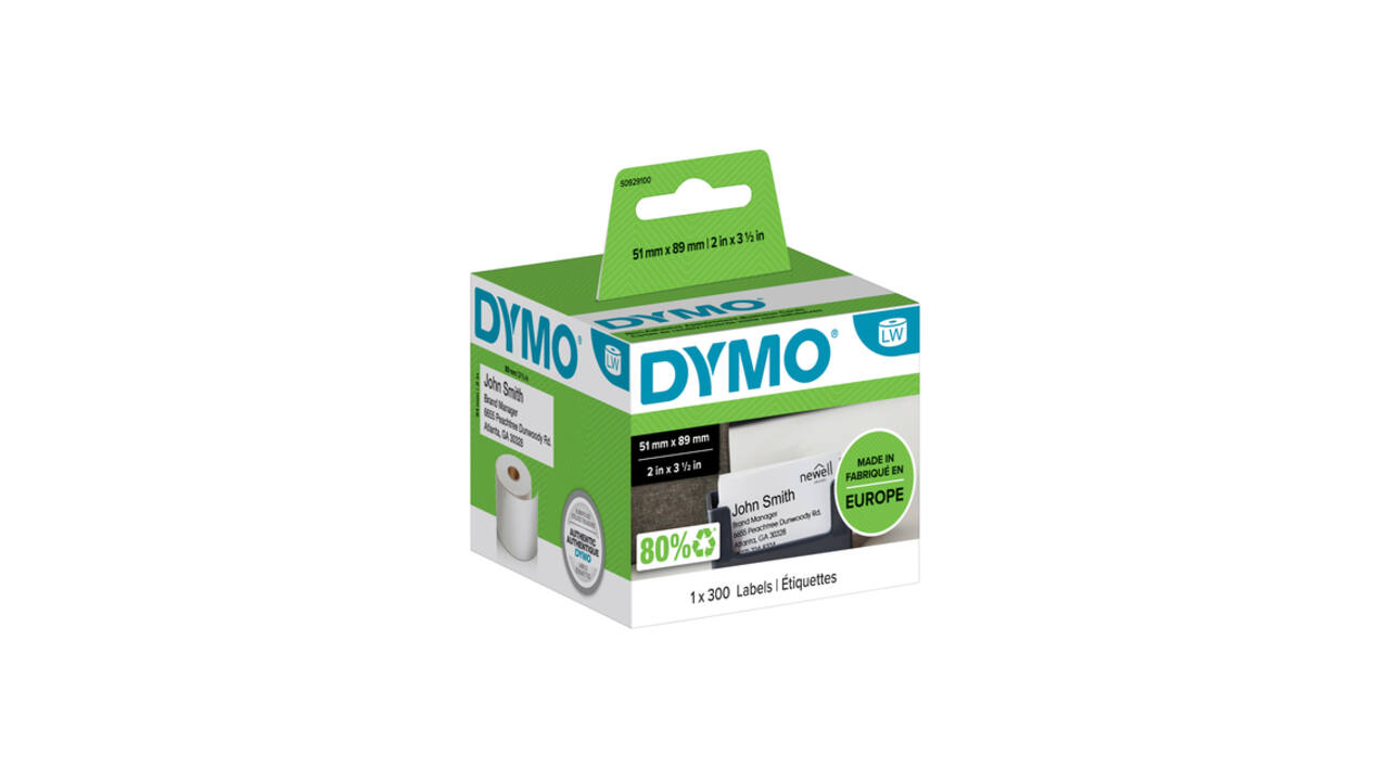 Etiket Dymo LabelWriter visitekaart 51x89mm 1 rol á 300 stuks wit