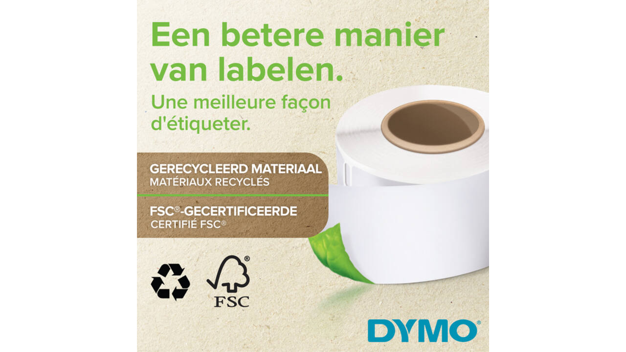 Etiket Dymo LabelWriter adressering 28x89mm 1 rol á 130 stuks wit
