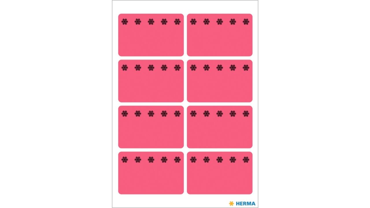 Etiket HERMA 3772 26x40mm diepvries rood 48 stuks