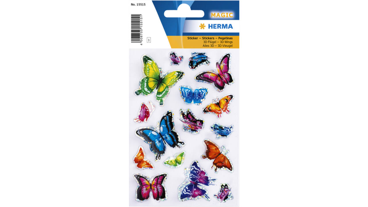 Etiket HERMA 15515 vlinder 3D vleugeleffect