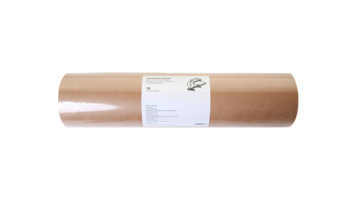 Inpakpapier iezzy 70gram 70cmx220m kraft bruin