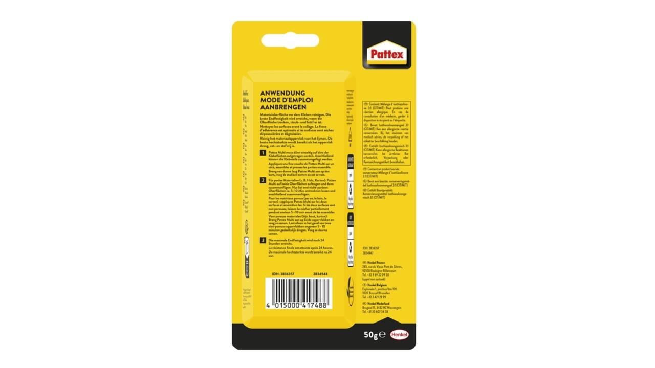Alleslijm Pattex Multi tube 50gram op blister