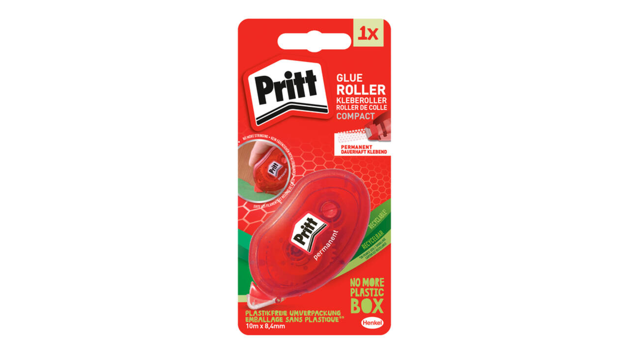 Lijmroller Pritt Compact permanent 10m op blister