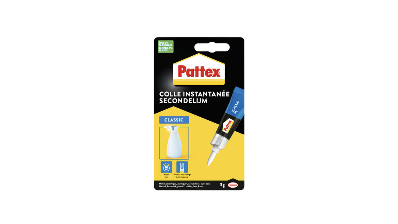 Secondelijm Pattex Classic tube 3gram op blister
