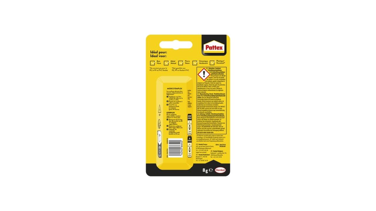 Alleslijm Pattex Repair Extreme tube 8 gram op blister