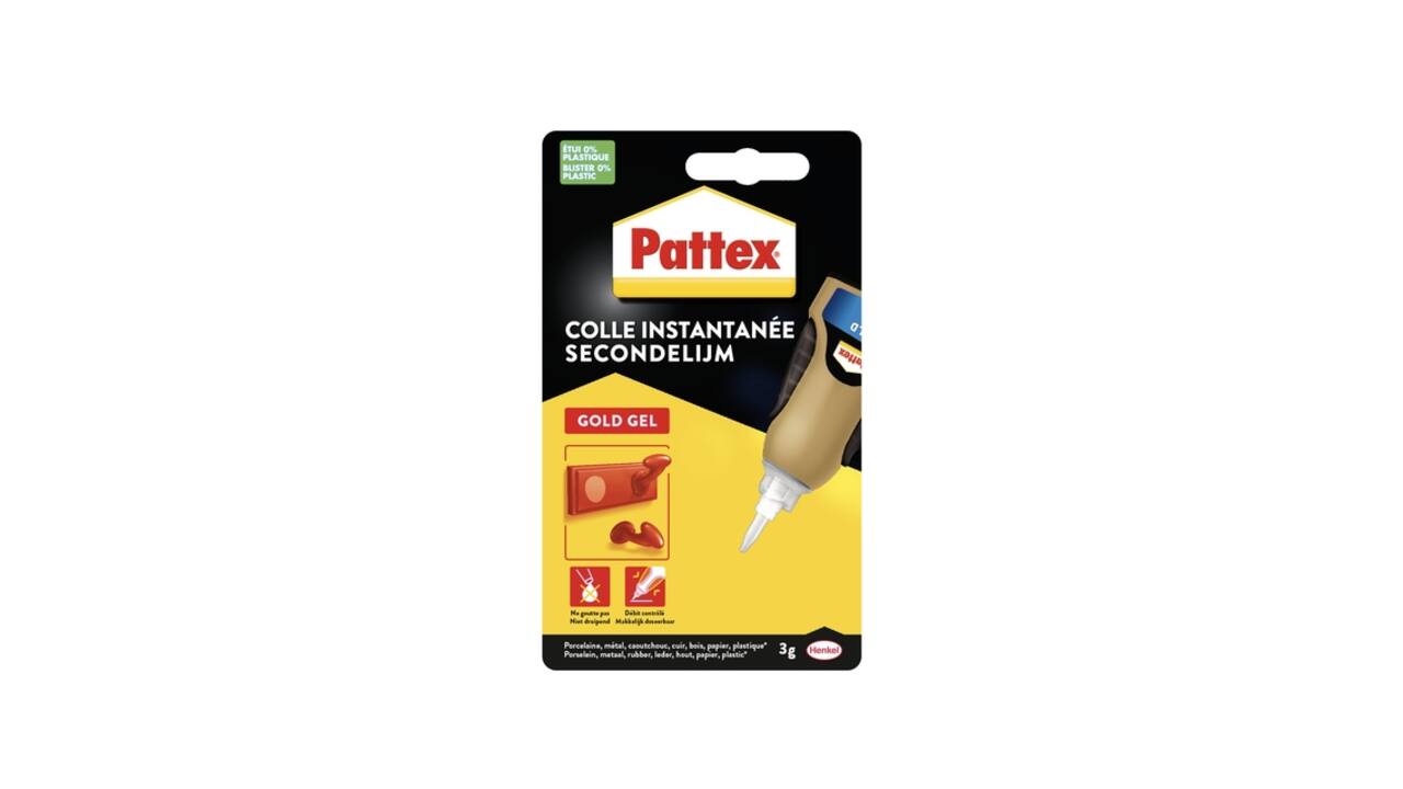 Secondelijm Pattex Gold GEL tube 3 gram op blister