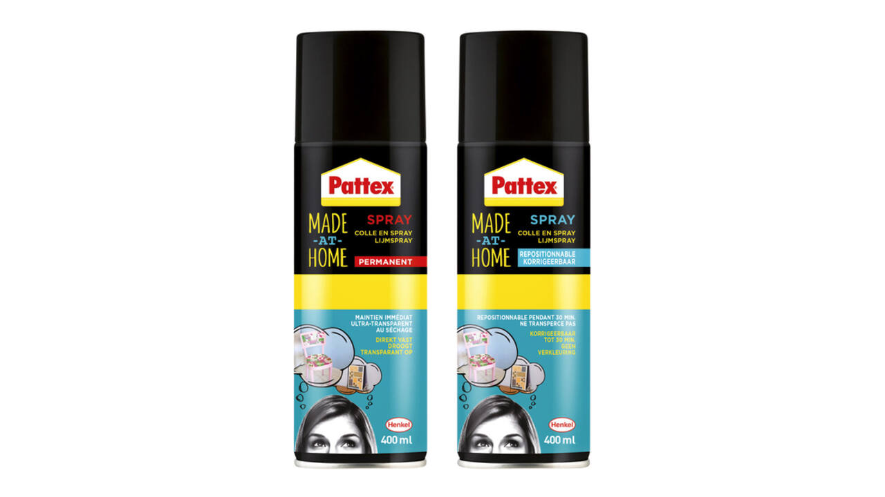 Lijmspray Pattex hobby spuitbus permanent 400ml