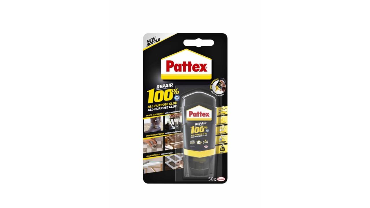 Alleslijm Pattex 100% tube 50 gram op blister