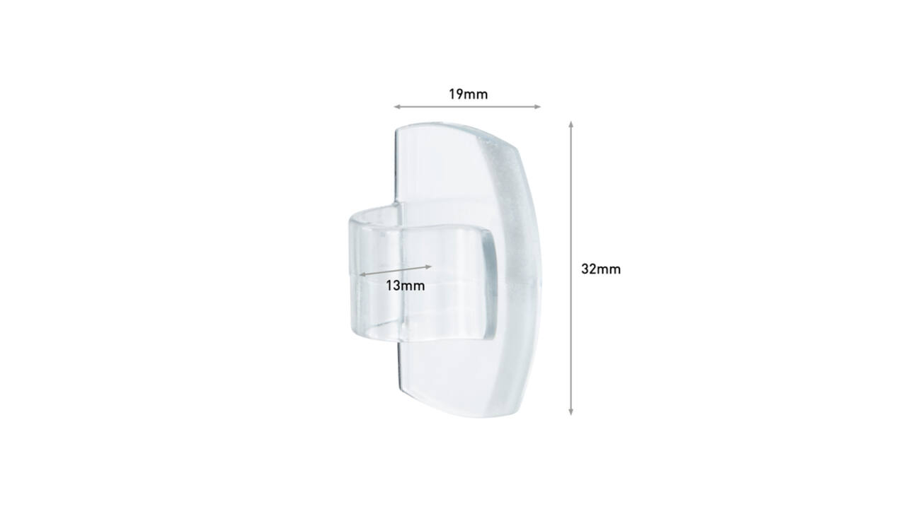 Kabelklem Command rond incl bevestigingsstrips transparant 4 stuks