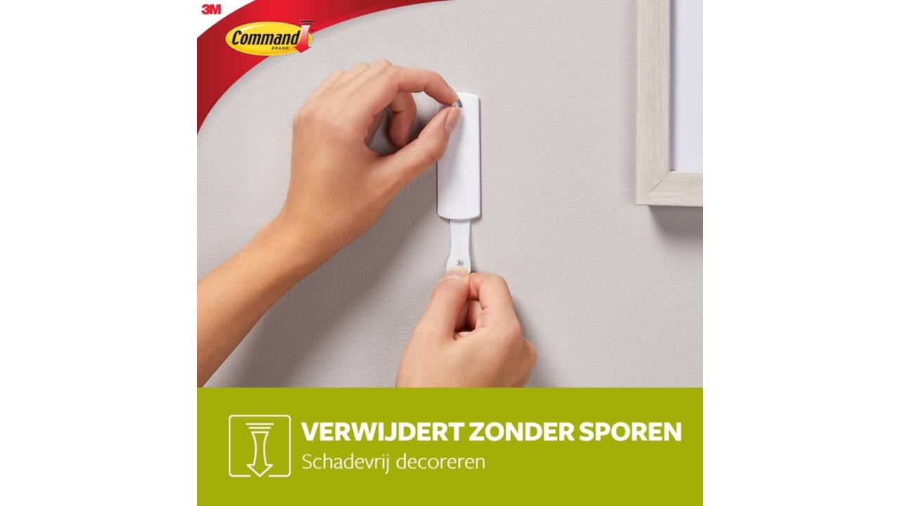 Haak Command kunststof tbv schilderijen incl bevestigingsstrip